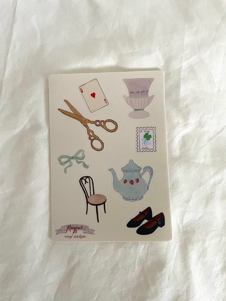 Favorite things vinyl sticker sheet