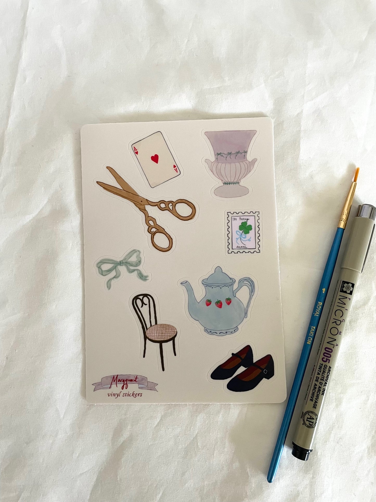 Favorite things vinyl sticker sheet